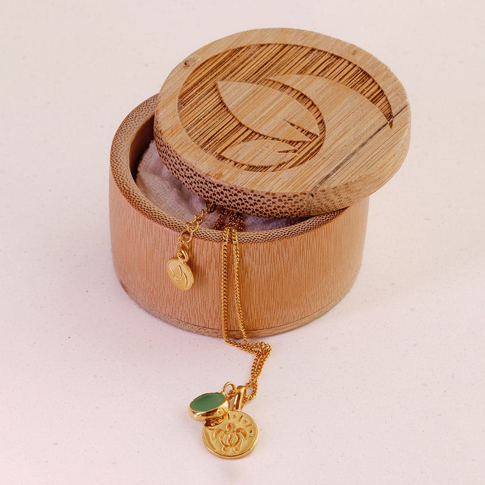 Halskette "TURTLE" - 24k vergoldetes Silber – Ansicht 4