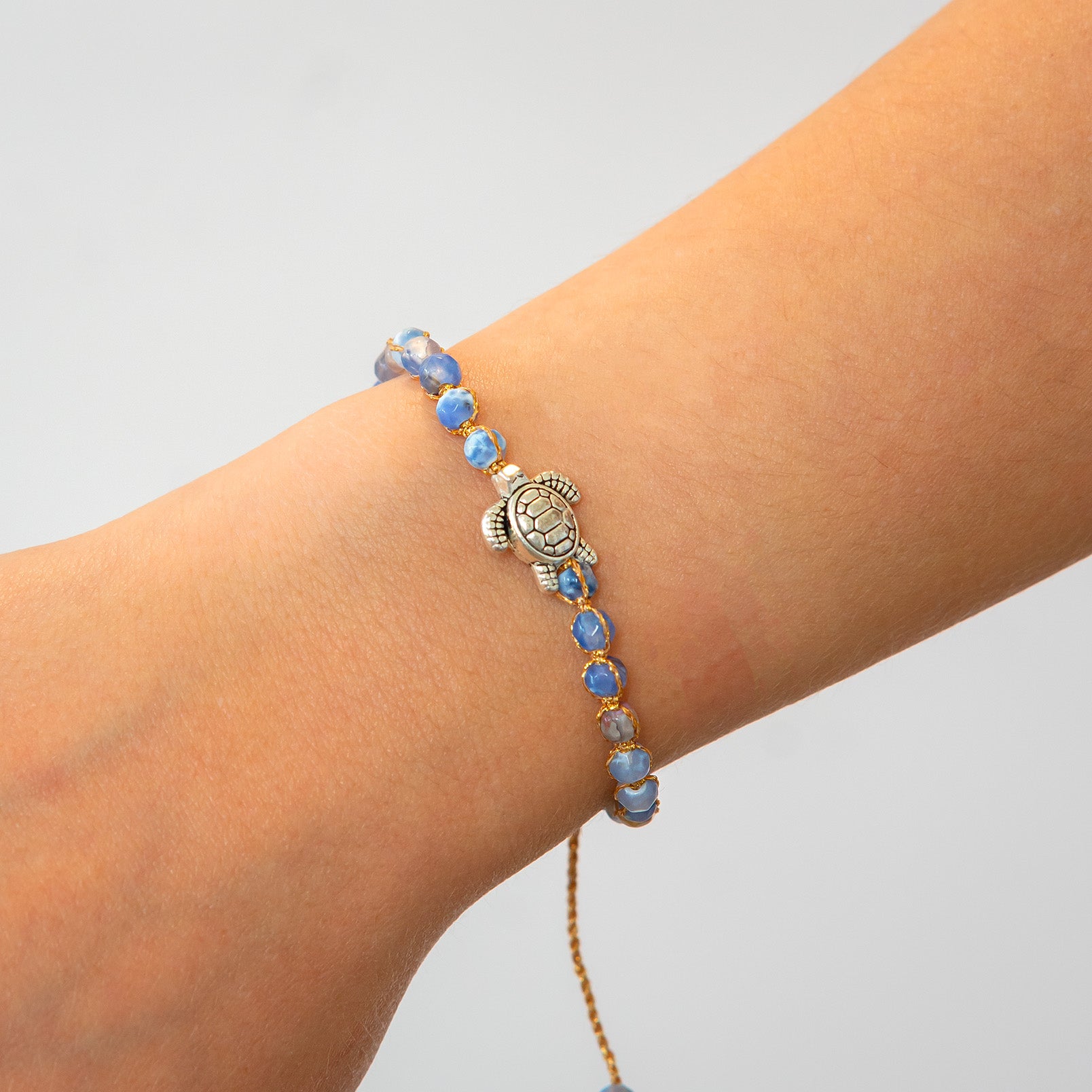 Armband türkis - "Blue Ocean Turtle Stone" Edition – Ansicht 3
