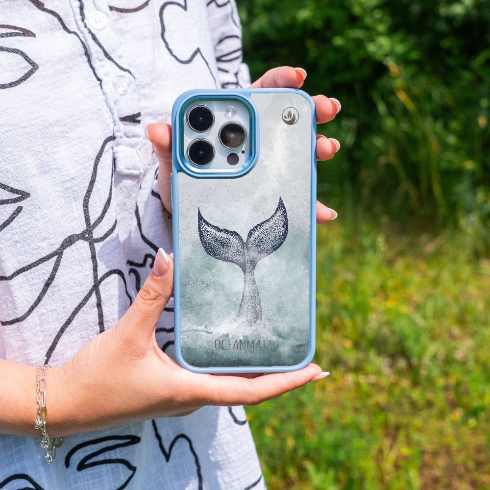 iPhone 13 pro Hülle - Delfin blau - "Dolphin" - nachhaltig – Ansicht 4