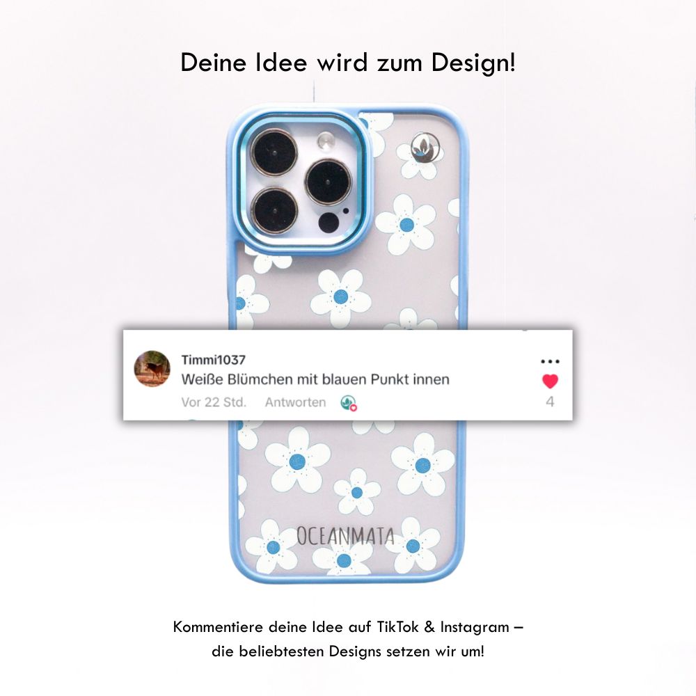 iPhone 17 pro Hülle - Blumen - "Ocean Bloom" - nachhaltig