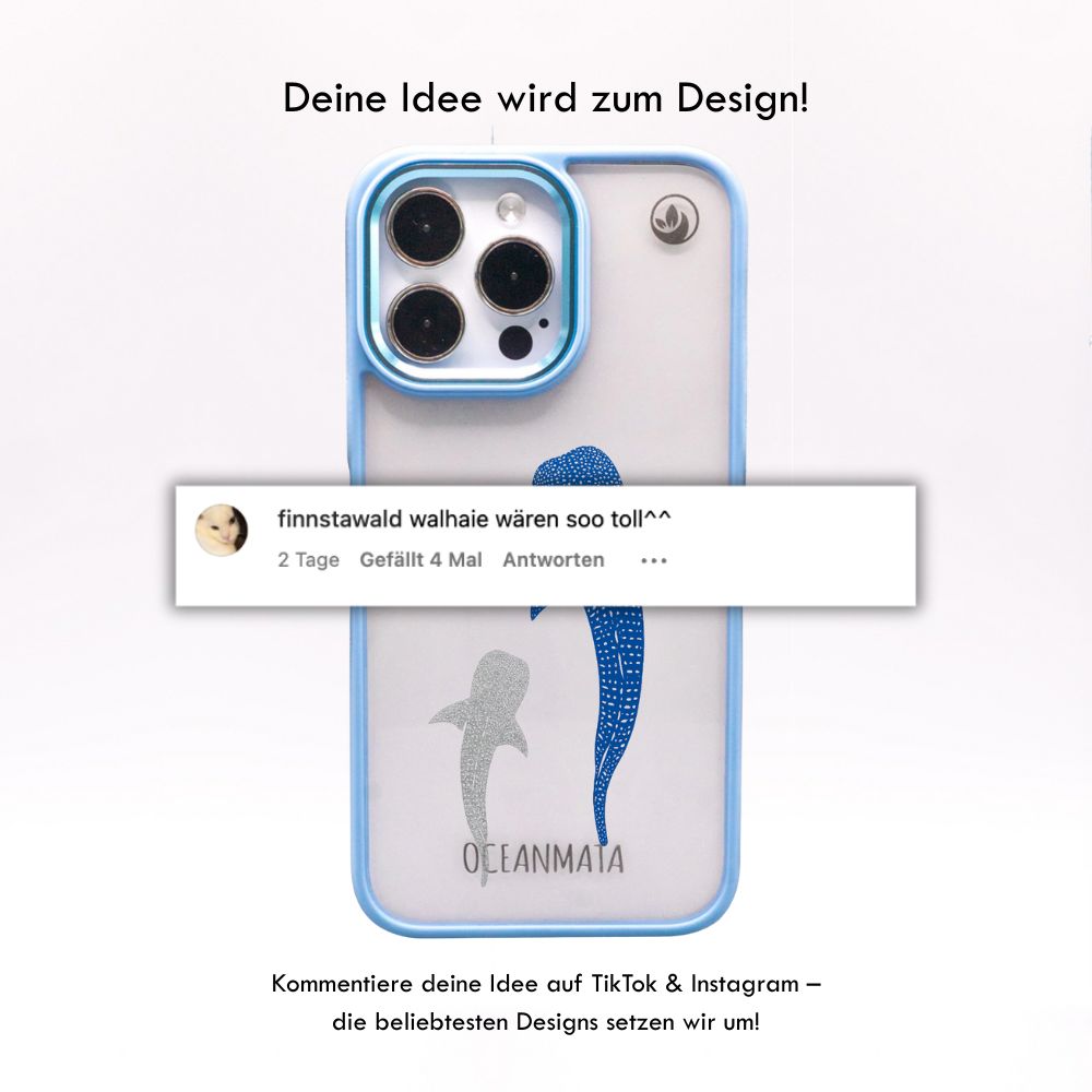 iPhone 14 Hülle - Walhai blau - "Walhai" - nachhaltig