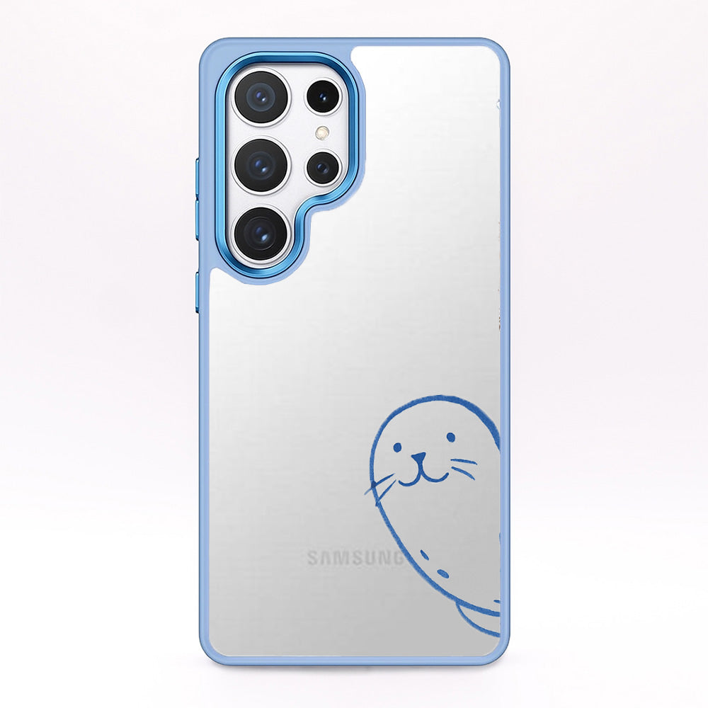 Samsung S25 Hülle - Robbe blau - "Robby" - nachhaltig