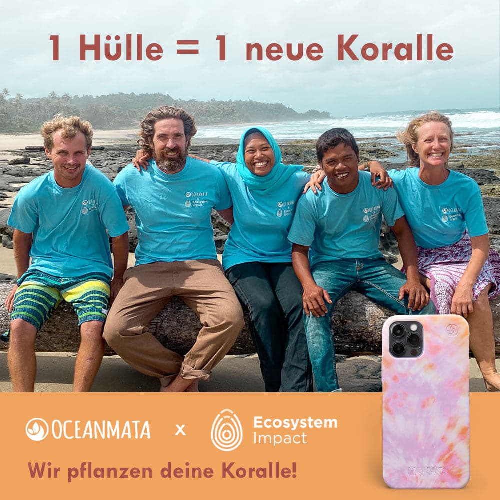 iPhone 15 pro Hülle - Koralle orange - "Coralful" - nachhaltig