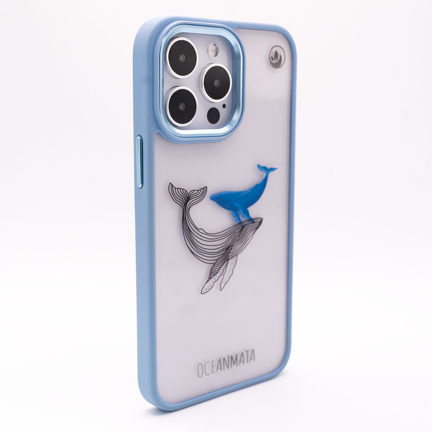 iPhone 15 pro Hülle - Wal blau - "BlueWhale" - nachhaltig