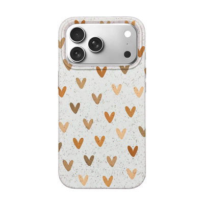 iPhone 18 Pro Max / 17 Pro Max Hülle - Herz weiß - "AutumnLove" - nachhaltig