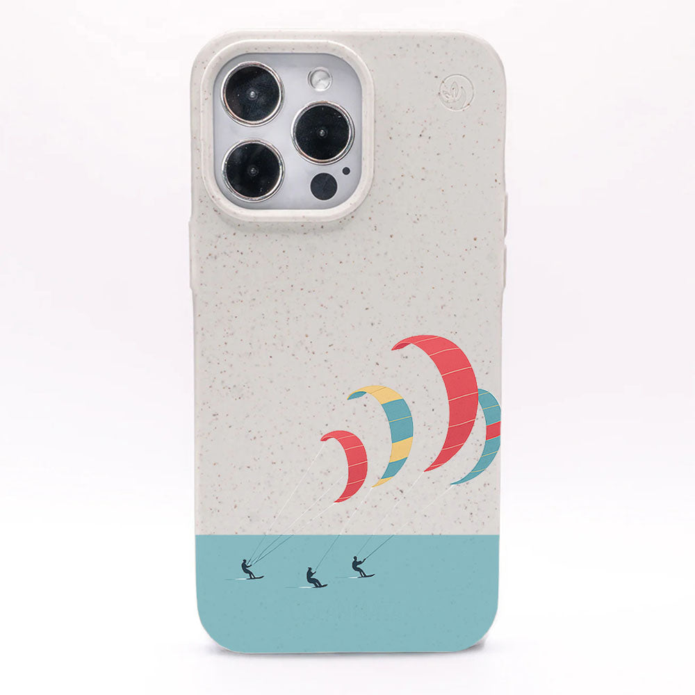 iPhone 16 pro max Hülle - Kite weiß - "Kitesurf" - nachhaltig
