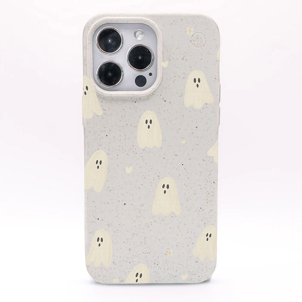 iPhone 13 pro Hülle - Geist weiß - "LittleGhost" - nachhaltig