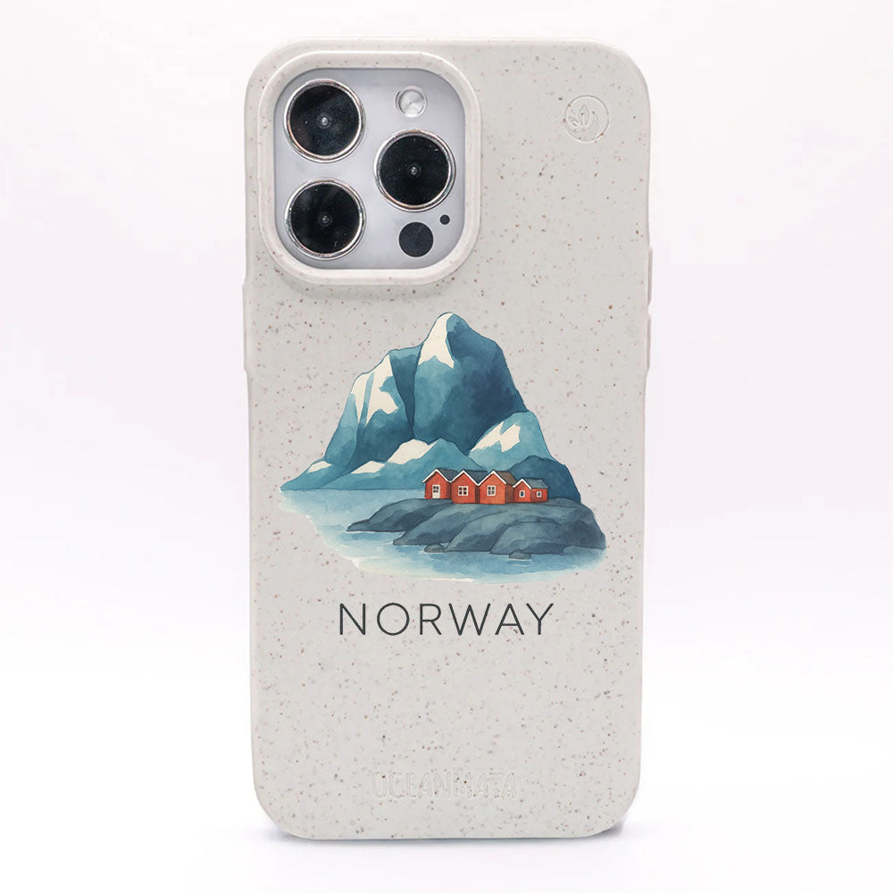 iPhone 14 pro Hülle - Norwegen weiß - "Norway" - nachhaltig