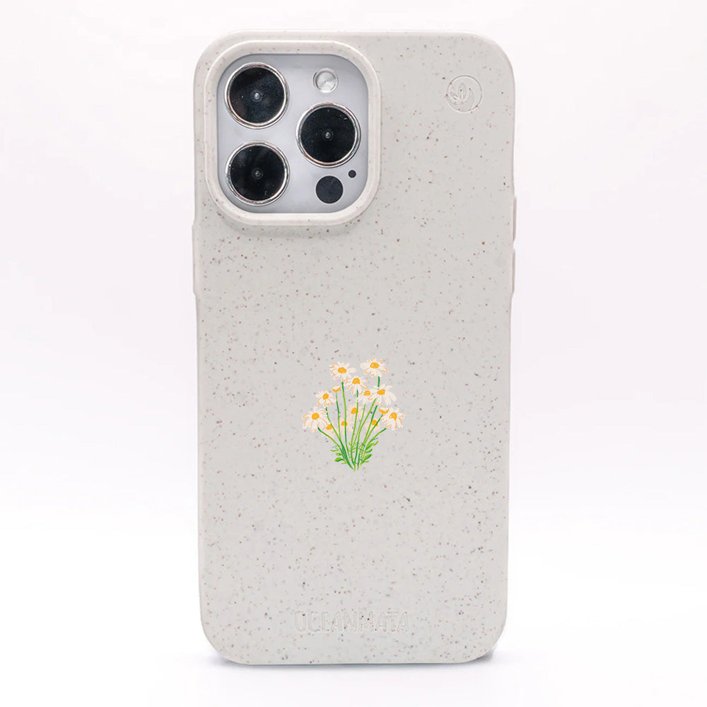 iPhone 17 Air Hülle - Blumen weiß - "Daisy" - nachhaltig