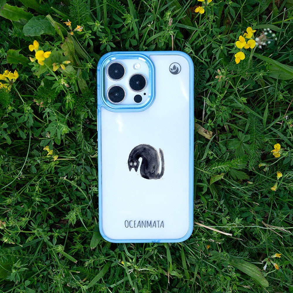 Nachhaltige Handyhülle iPhone 16e Blackcat aus Ocean Plastic — Bonus