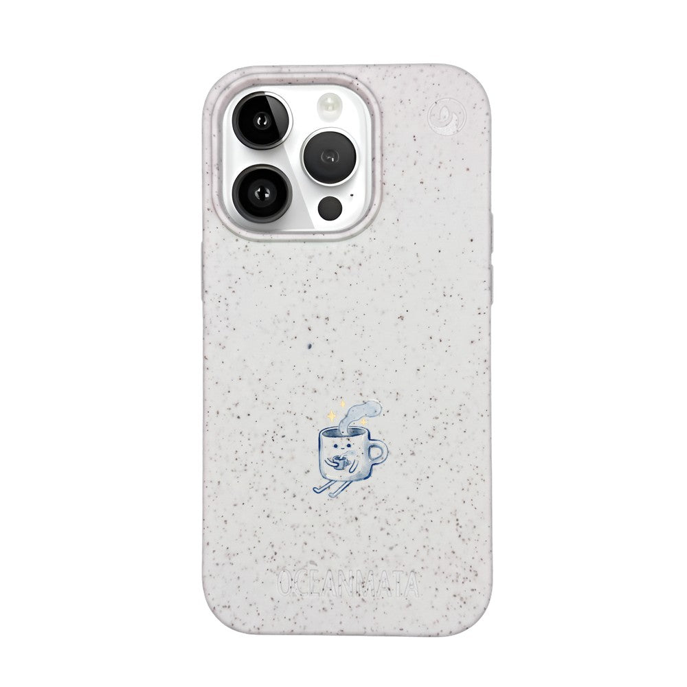 iPhone 14 Pro Max Case - white - "coffeelove" - sustainable