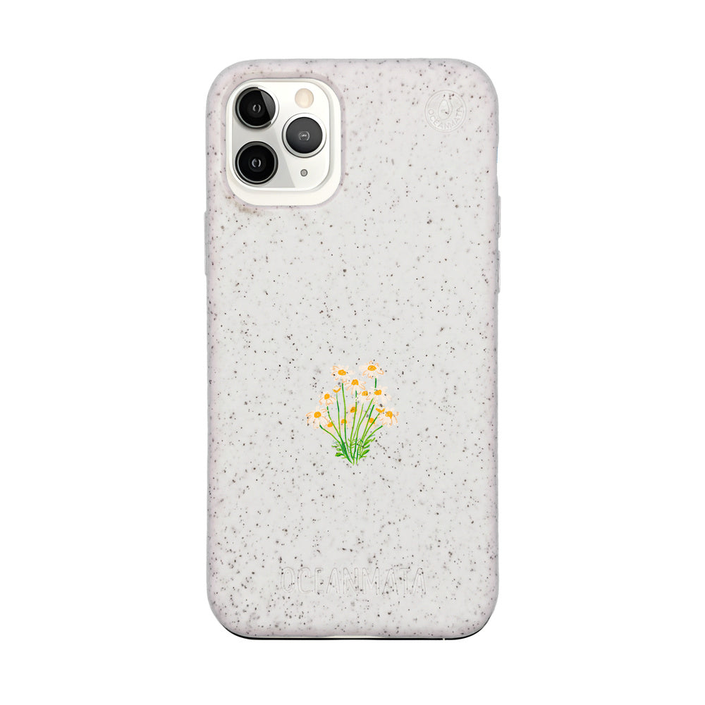 iPhone 11 pro Case - Flowers white - "Daisy" - sustainable