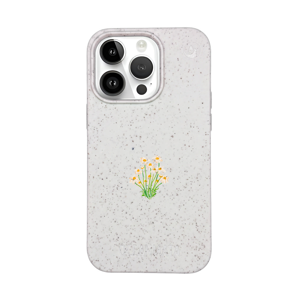 iPhone 14 Pro Max Case - White Flowers - "Daisy" - sustainable