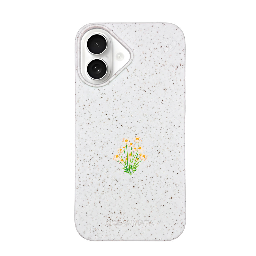 iPhone 16 Case - Flowers White - "Daisy" - sustainable