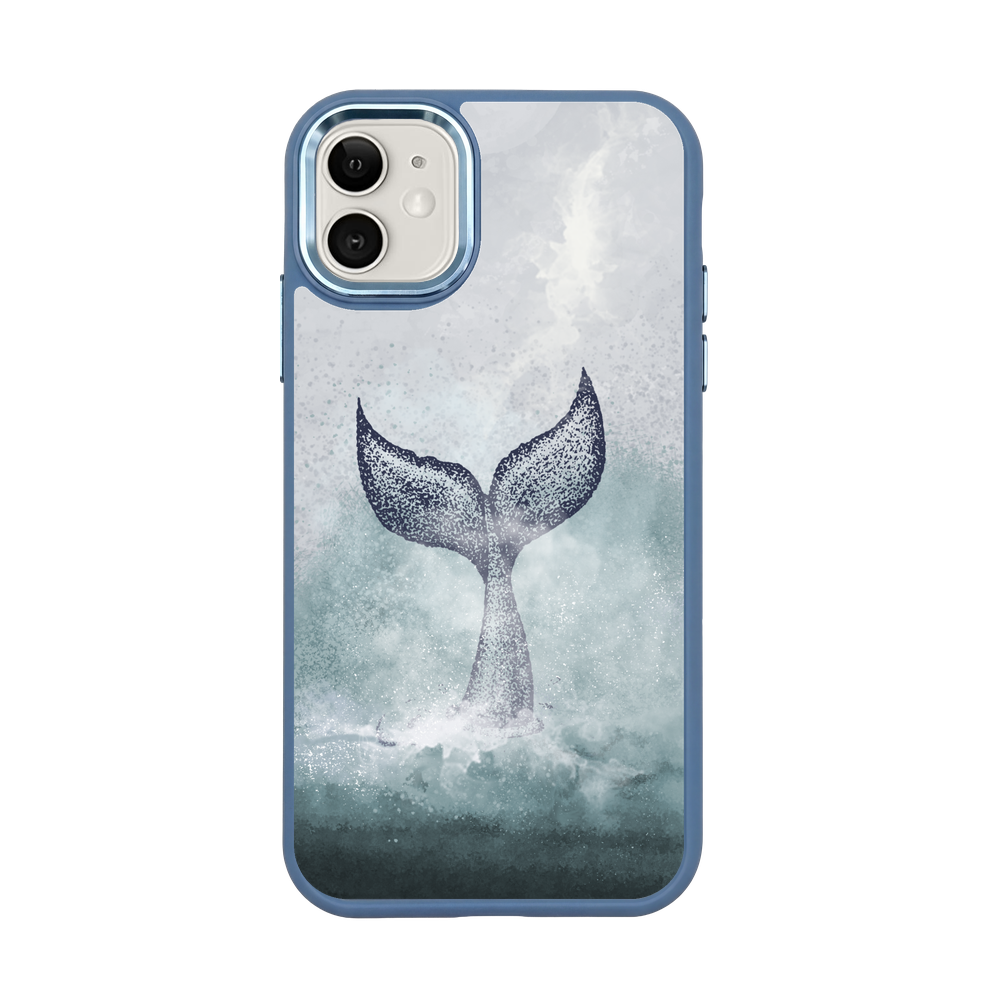iPhone 11 Hülle - Delfin blau - "Dolphin Twins" - nachhaltig