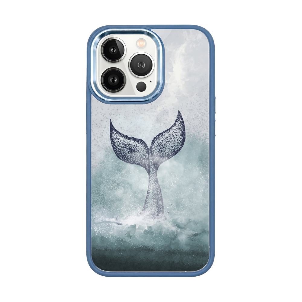 iPhone 13 pro max Hülle - Delfin blau - "Dolphin" - nachhaltig