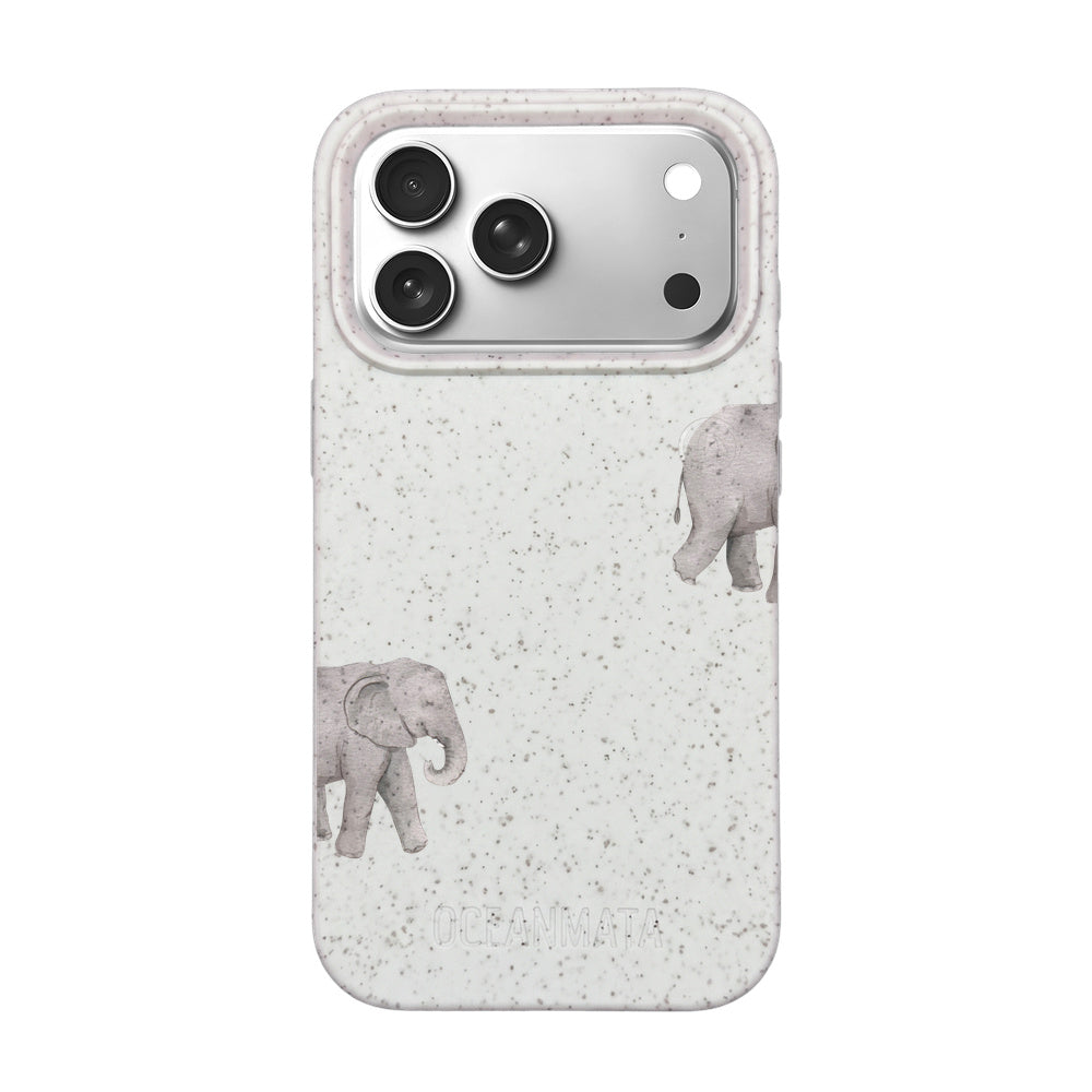 iPhone 17 Pro Case - Elephant white - "Ele-Fant" - sustainable