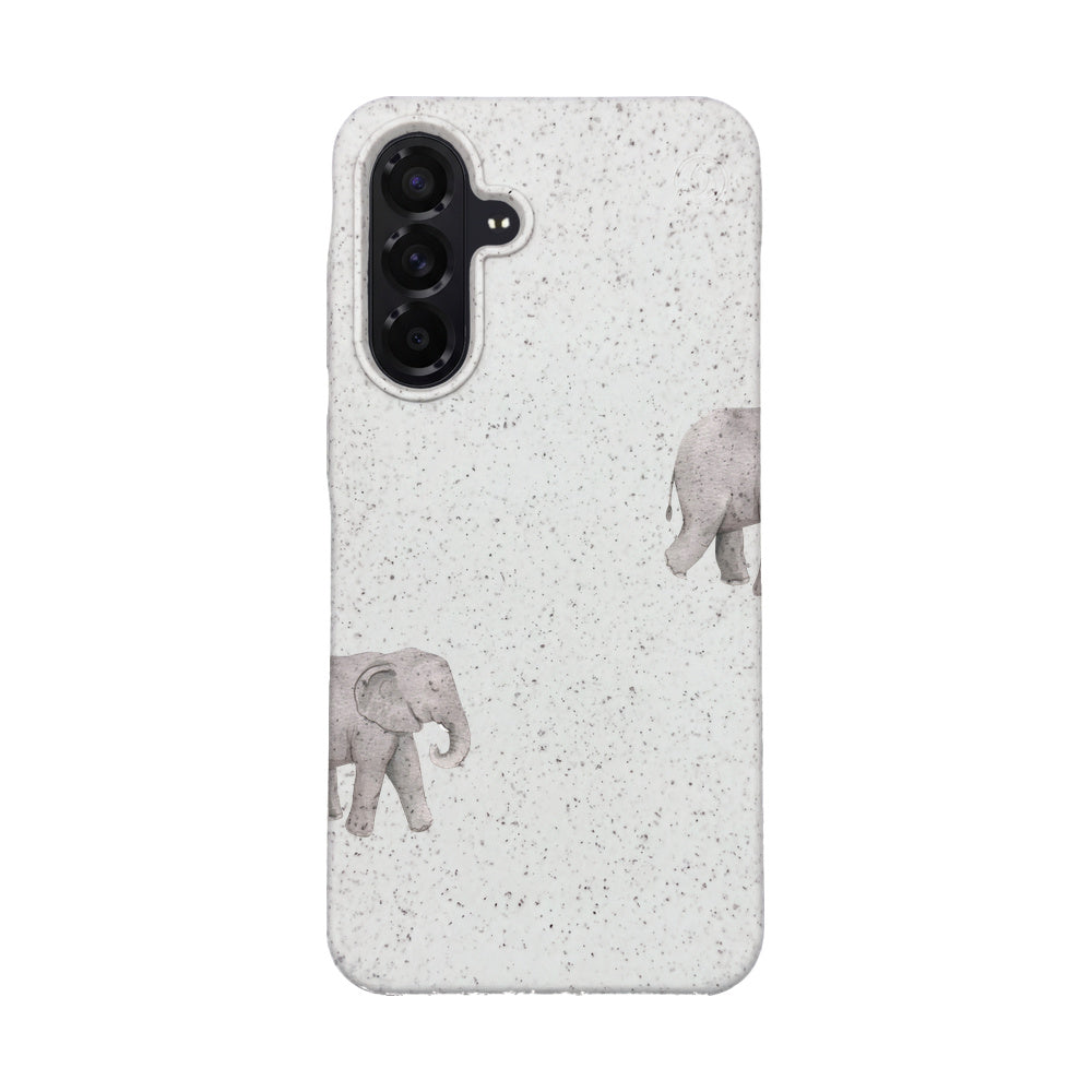 Biologisch abbaubare Handyhülle Samsung A56 Ele Fant — kompostierbar — Vorderseite