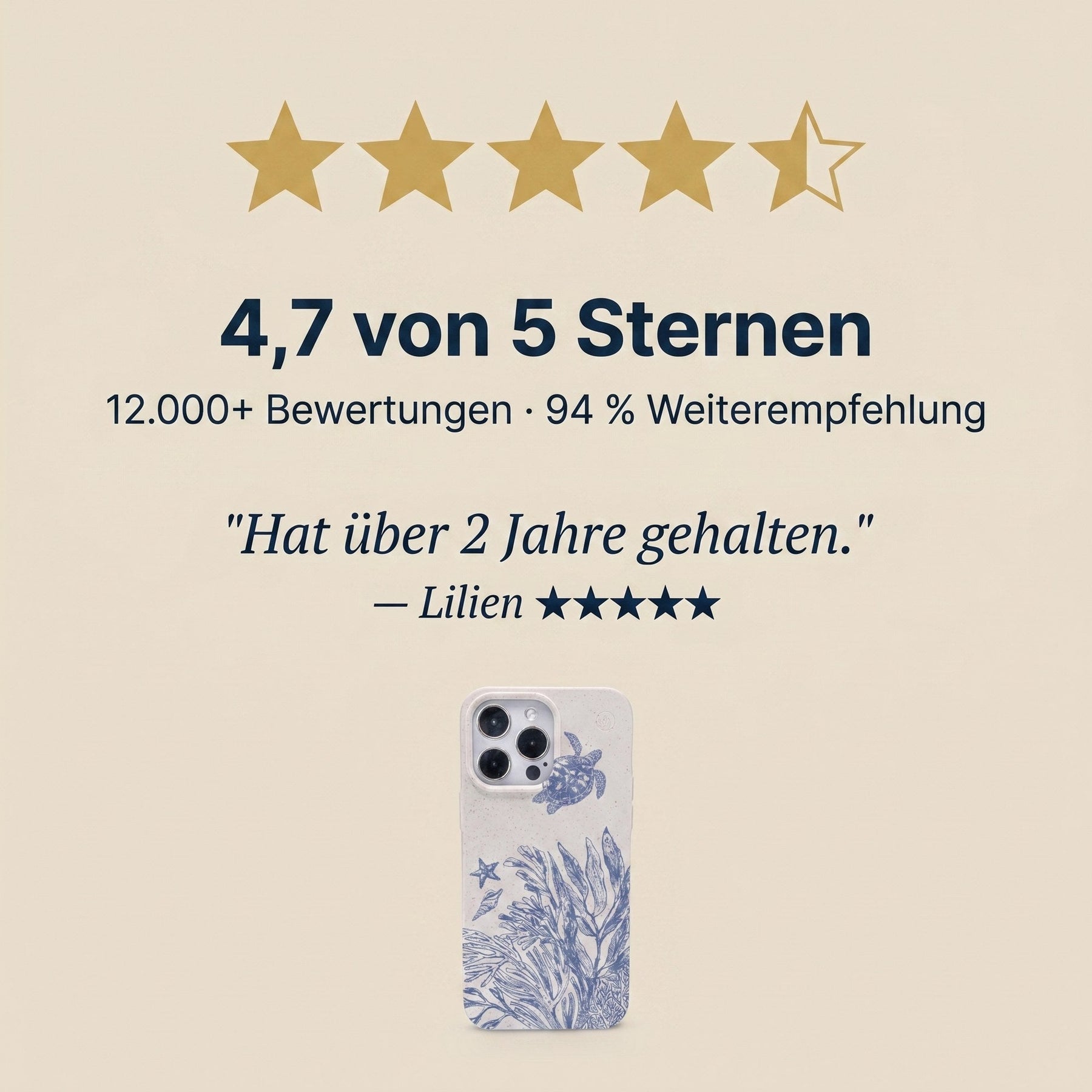 Biologisch abbaubare Handyhülle iPhone 17 Air Turtleandfriends — kompostierbar — Bewertungen