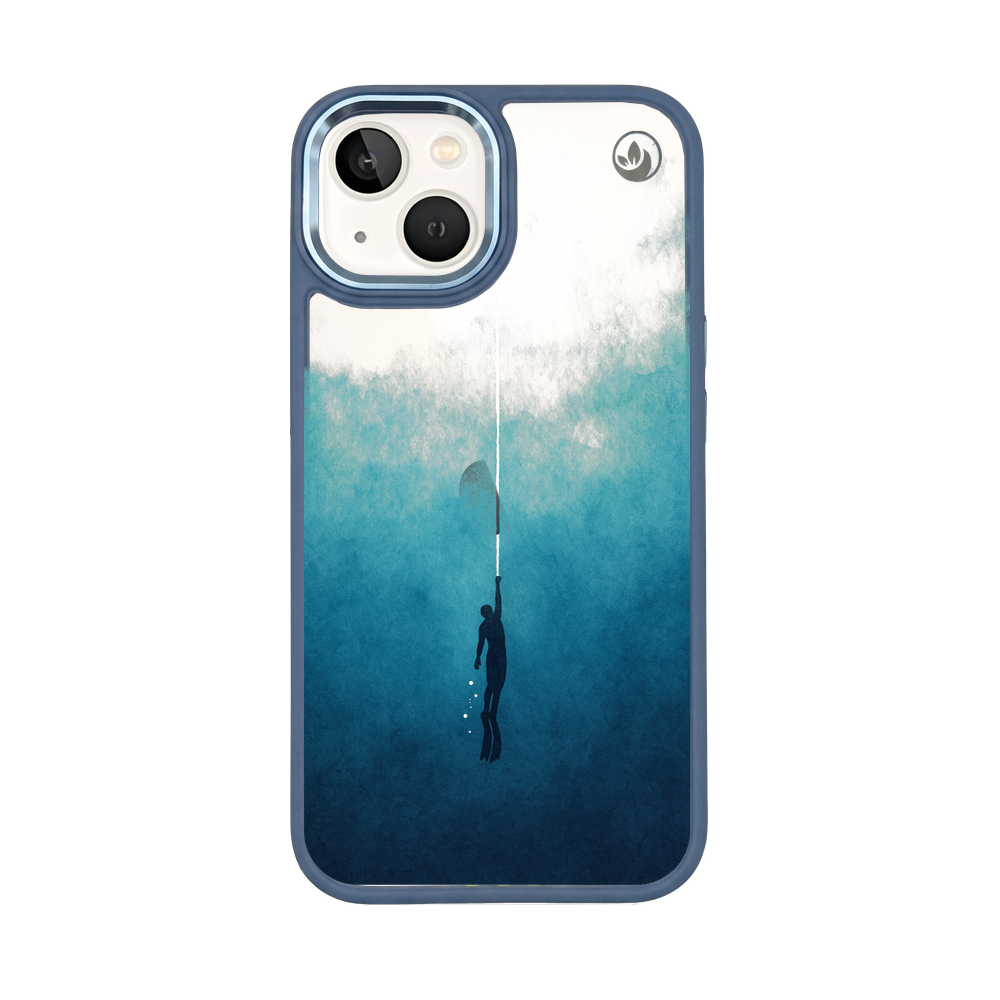 iPhone 13 Hülle - Freedive blau - "Freedive" - nachhaltig