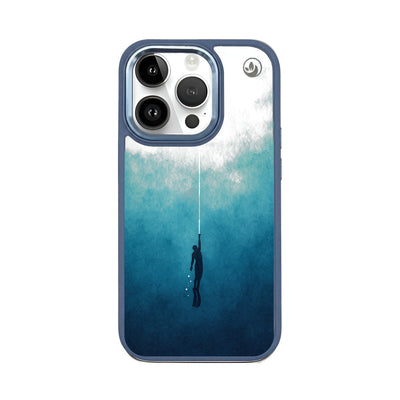 iPhone 14 pro case - Freedive blue - "Freedive" - sustainable
