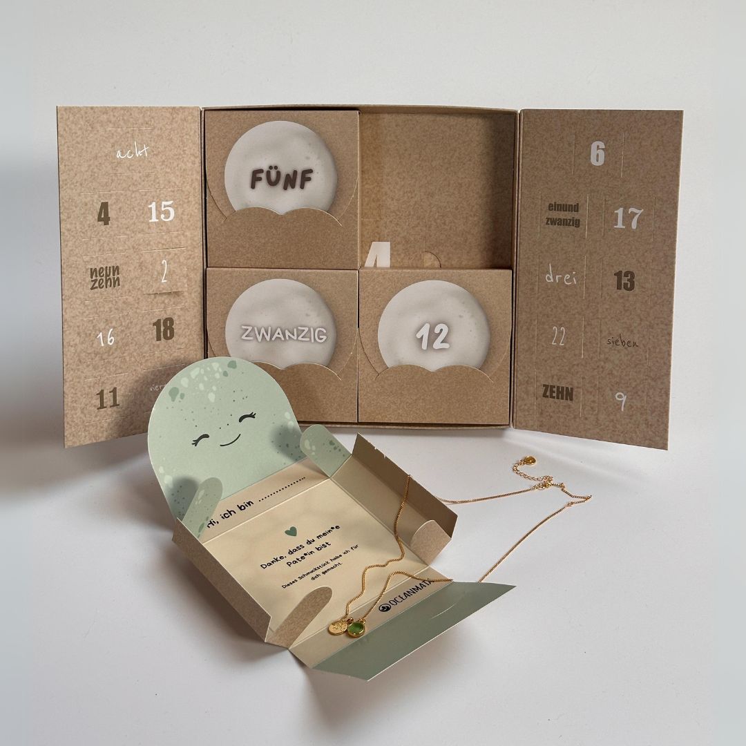 Schmuck Adventskalender - "Schildkrötennest" - 925er Silber