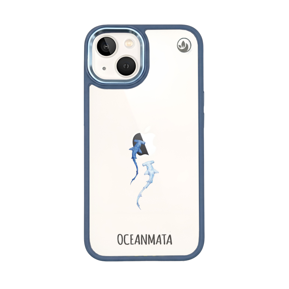 iPhone 13 Hülle - hai blau - "Hammerhead" - nachhaltig