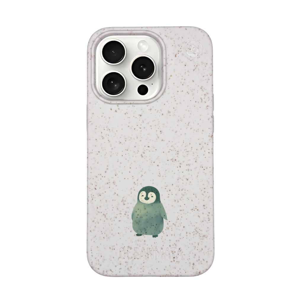 iPhone 15 Pro Max Case - White Penguin - "HappyPenguin" - Sustainable