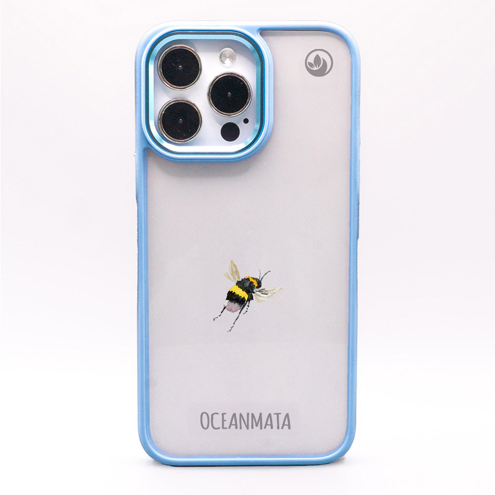 iPhone 14 Hülle - Hummel blau - "Bumblebee" - nachhaltig