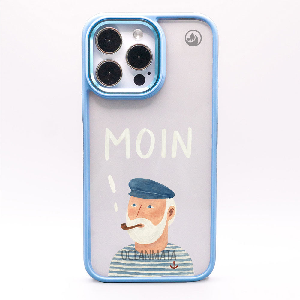 iPhone 14 pro Hülle - Moin blau - "Ostfriese" - nachhaltig