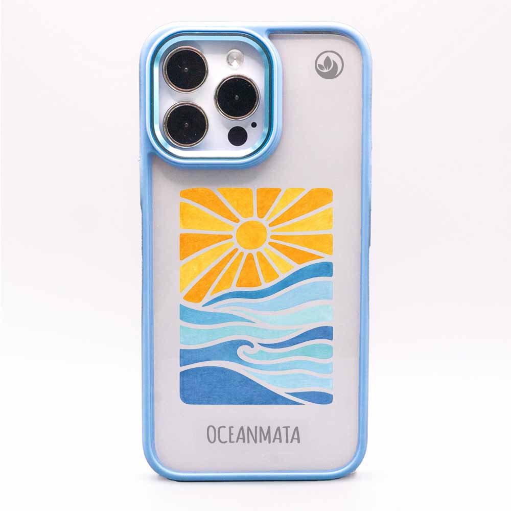 iPhone 12 pro / iPhone 12 Hülle - Meer blau - "Sun&Sea" - nachhaltig