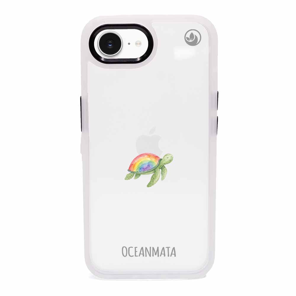 iPhone 16e Hülle - Schildkröte blau - "Queertle" - nachhaltig