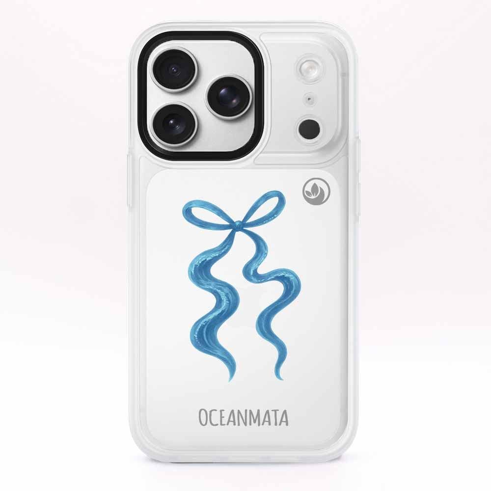 iPhone 17 pro Hülle - Schleife blau - "tideknot" - nachhaltig