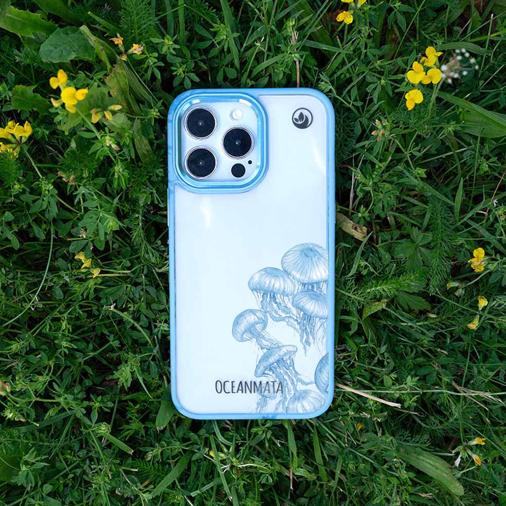 iPhone 11 Hülle - qualle blau - "Jellies" - nachhaltig
