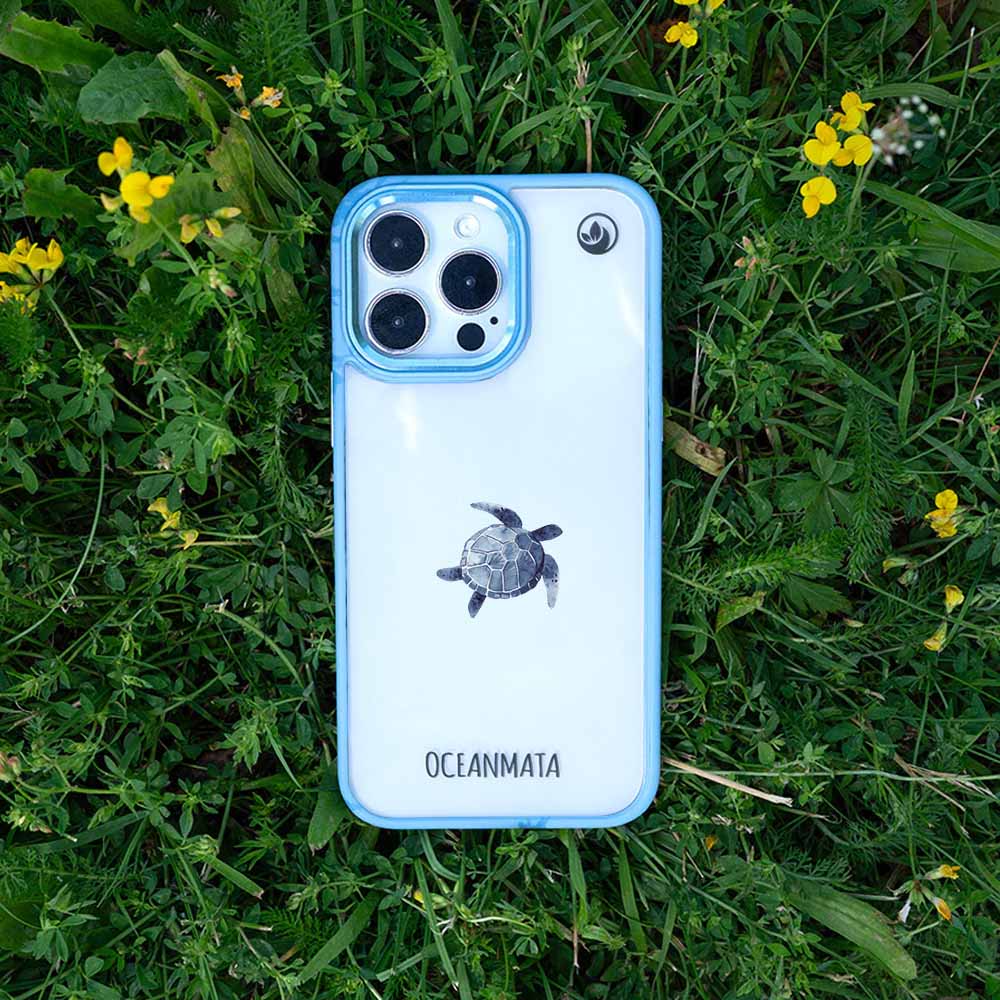 iPhone 17 Air Hülle - Turtle blau - "Shellie" - nachhaltig