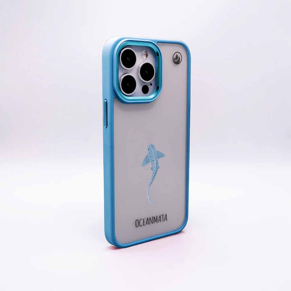 iPhone 17 Hülle - Leopardenhai blau - "BlueLeopard" - nachhaltig