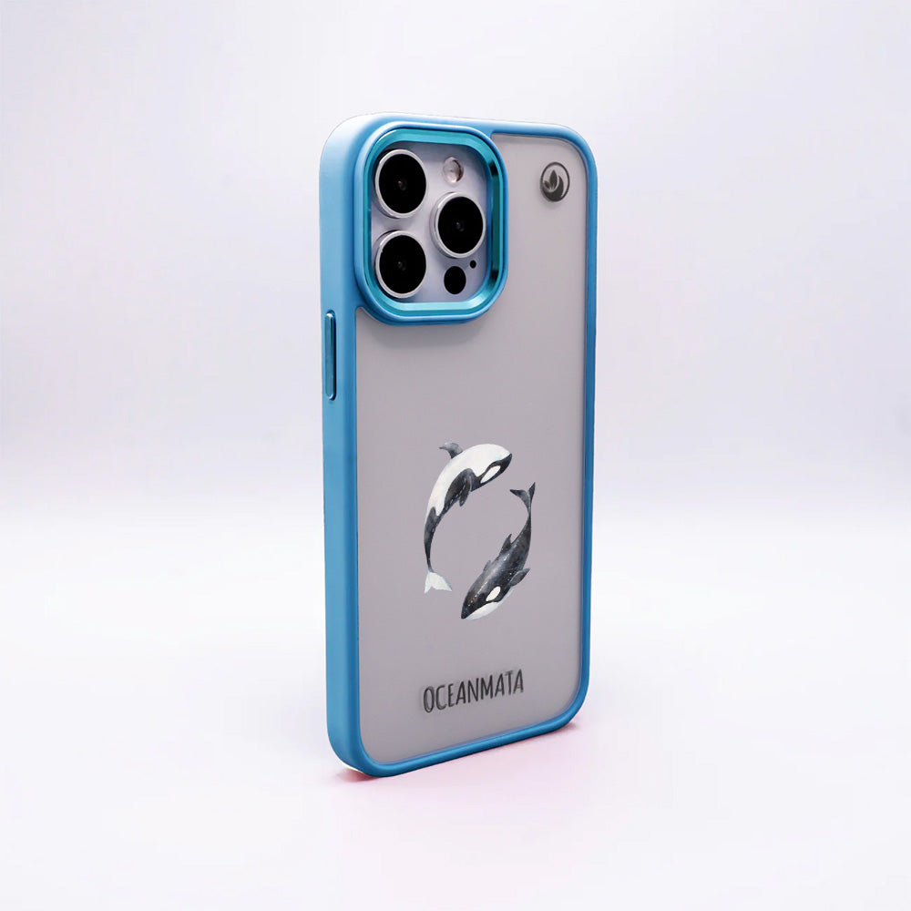 iPhone 14 pro Hülle - Orca blau - "OrcaFlow" - nachhaltig