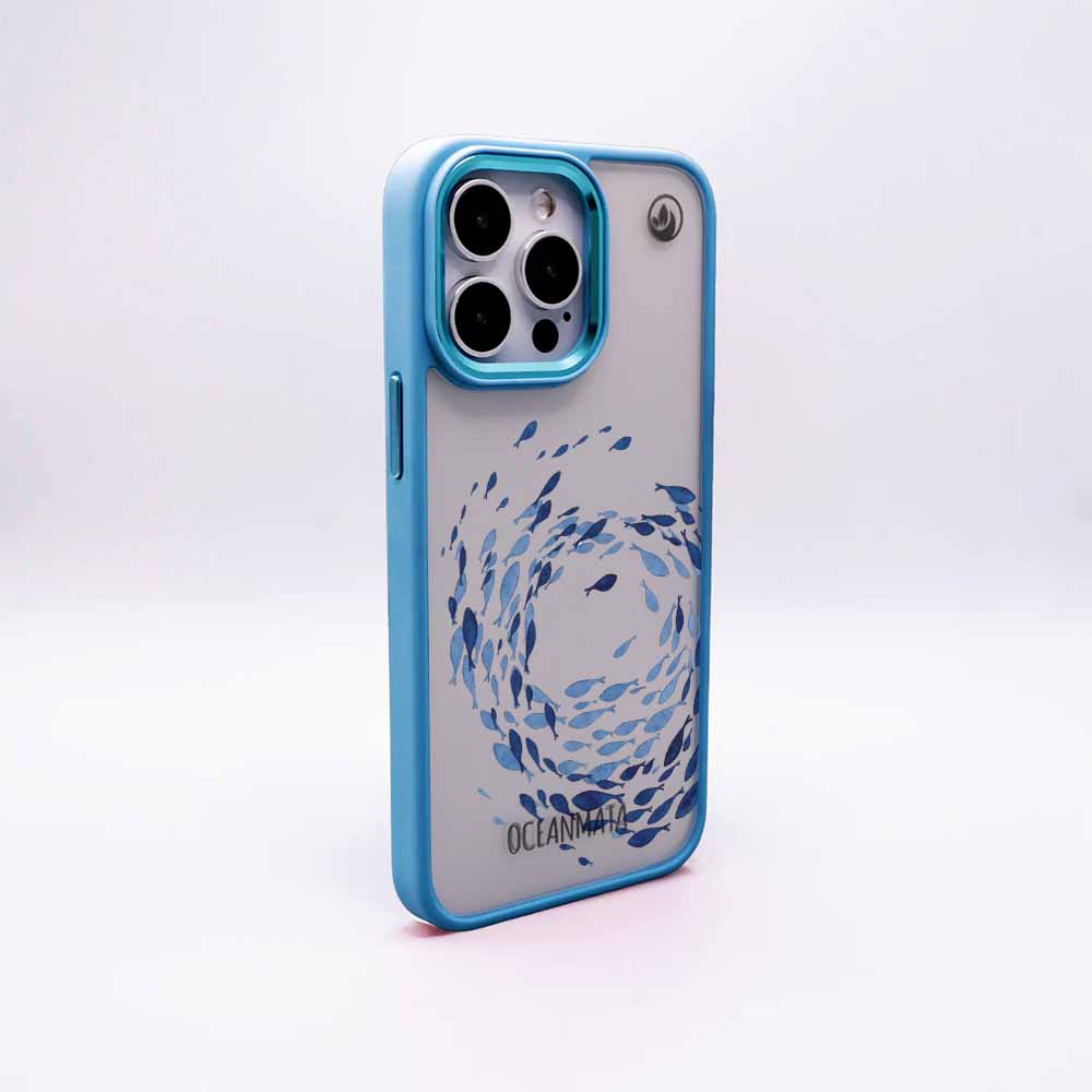 iPhone 13 pro max Hülle - Schwarm blau - "Swarmin" - nachhaltig