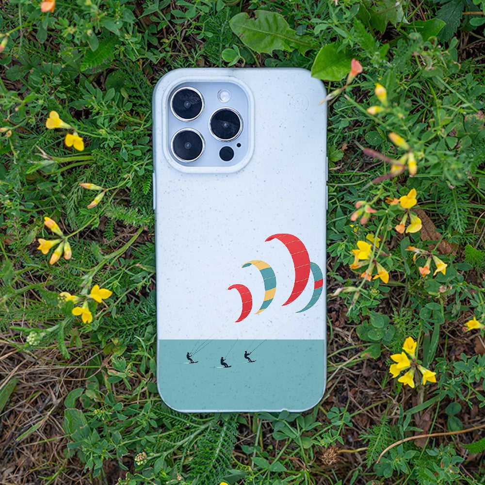 Biologisch abbaubare Handyhülle Samsung A55 Kitesurf — kompostierbar — Bonus