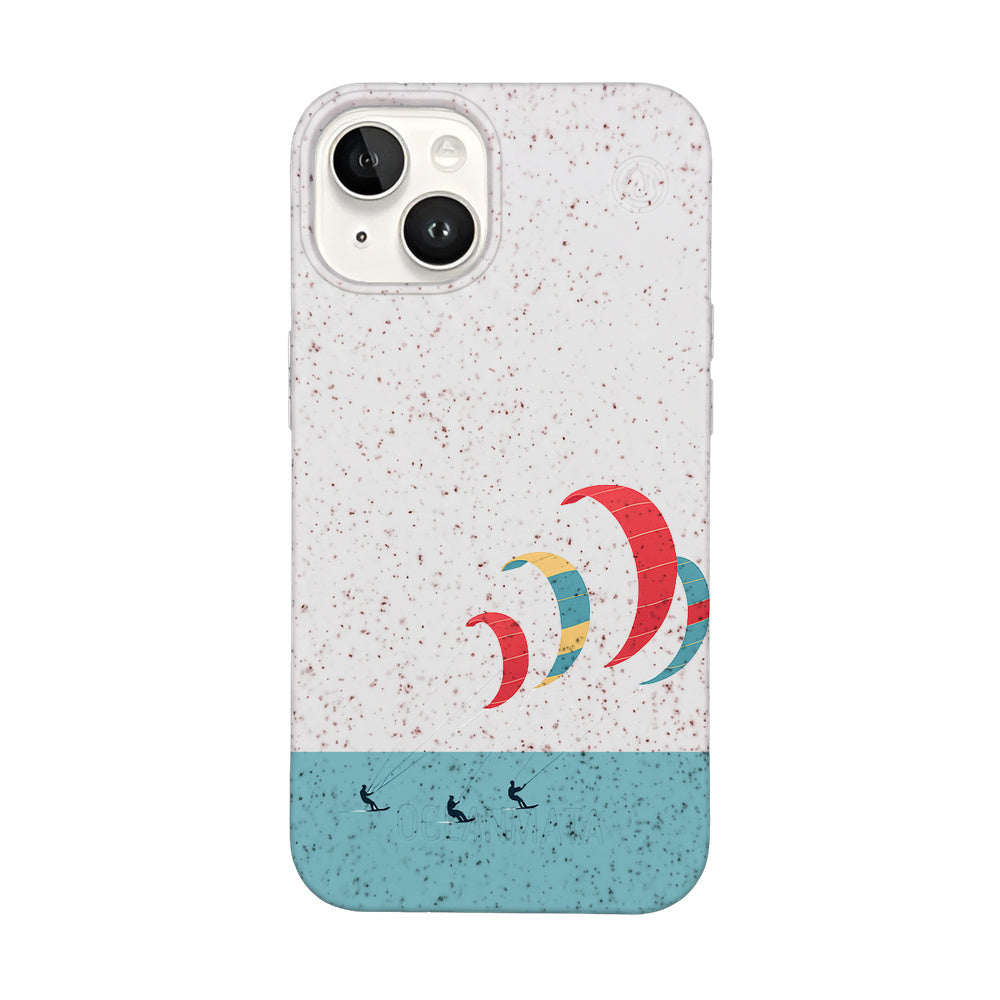 iPhone 14 Case - Kite White - "Kitesurf" - Sustainable