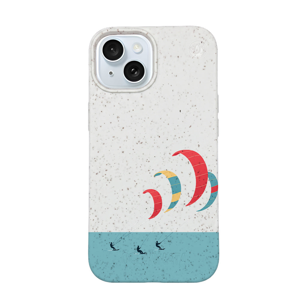iPhone 15 Case - Kite White - "Kitesurf" - Sustainable