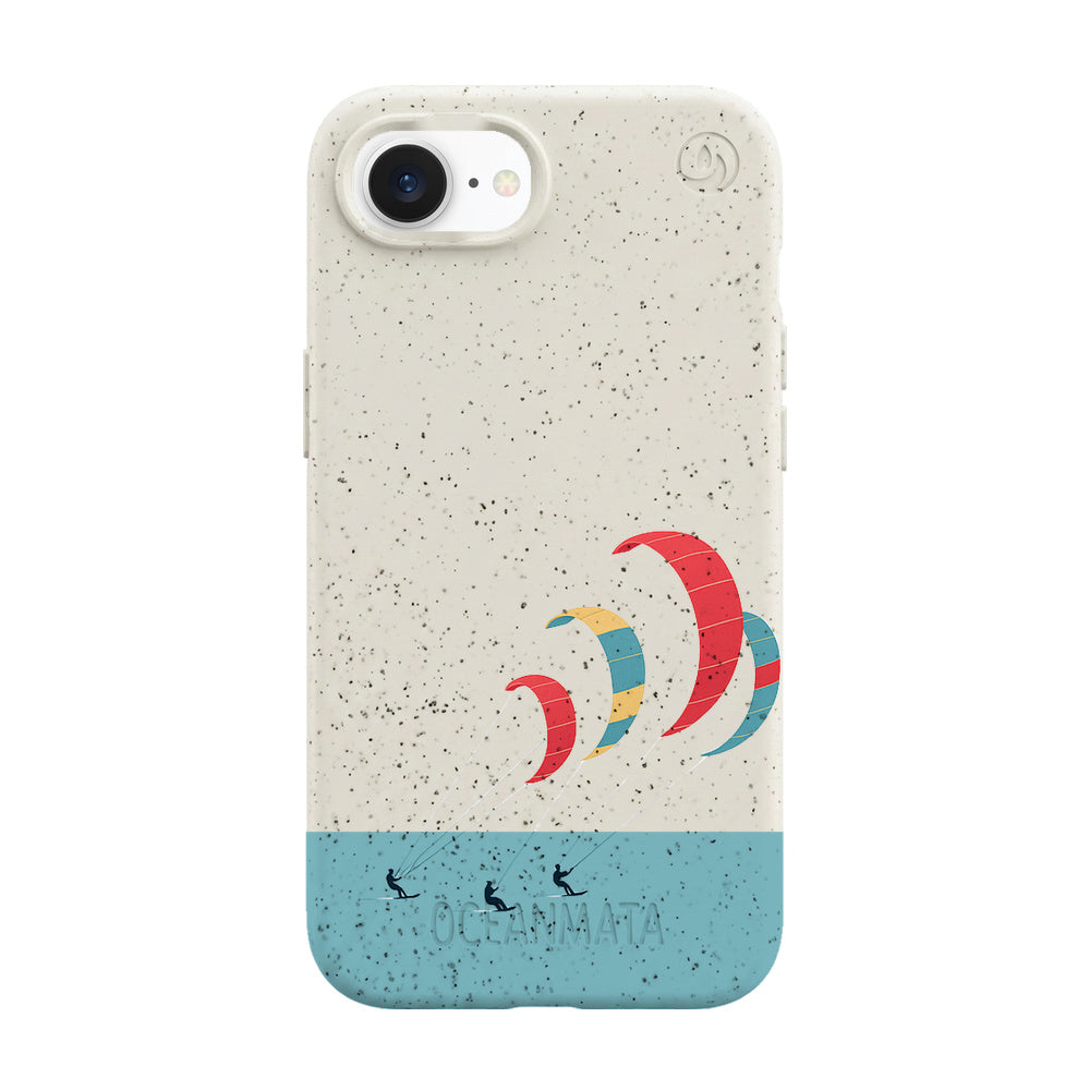 iPhone 16th/17th Gen Case - Kite White - "Kitesurf" - Sustainable