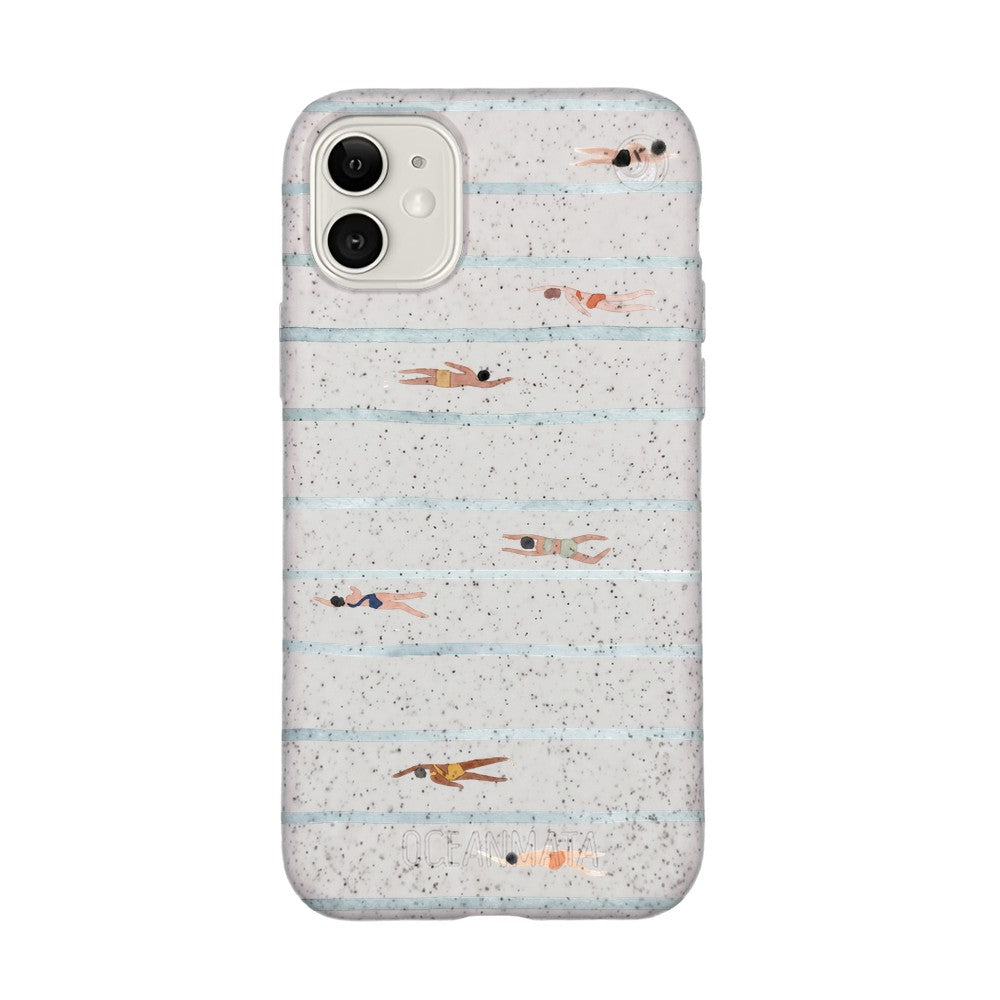 iPhone 11 Case - Swimming White - "lapflow" - sustainable