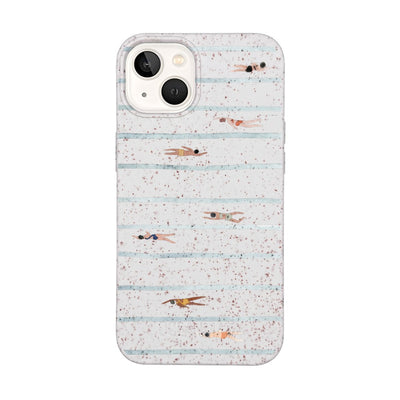 iPhone 13 Case - Swimming White - "lapflow" - sustainable