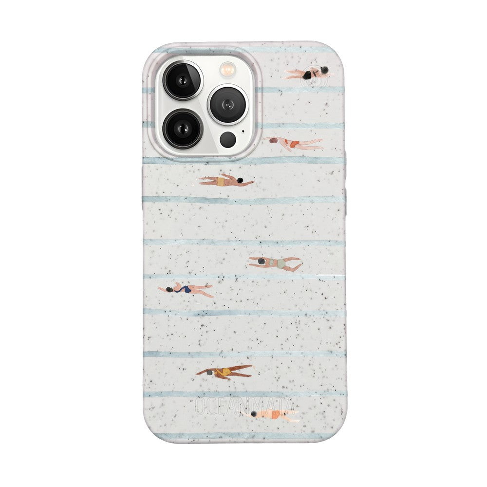 iPhone 13 Pro Max Case - Swimming White - "lapflow" - sustainable