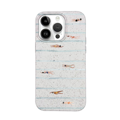 iPhone 14 Pro Case - Swimming White - "lapflow" - sustainable