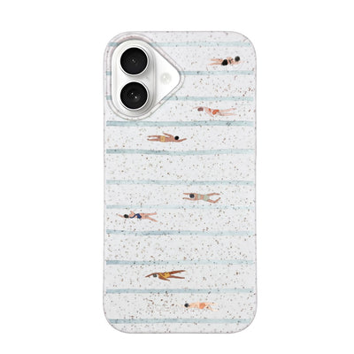 iPhone 16 Case - Swimming White - "lapflow" - sustainable