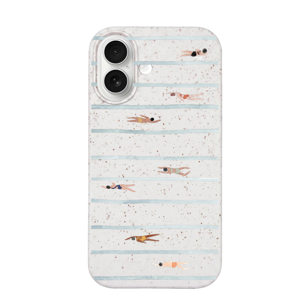 iPhone 17 Hülle - Schwimmen weiß - "lapflow" - nachhaltig