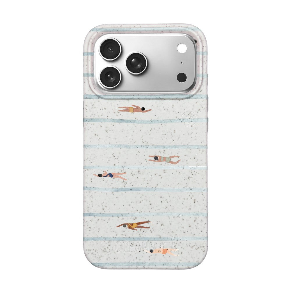 iPhone 17 Pro Case - Swimming White - "lapflow" - sustainable