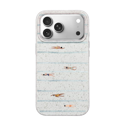 iPhone 17 Pro Max Case - Swimming White - "lapflow" - sustainable